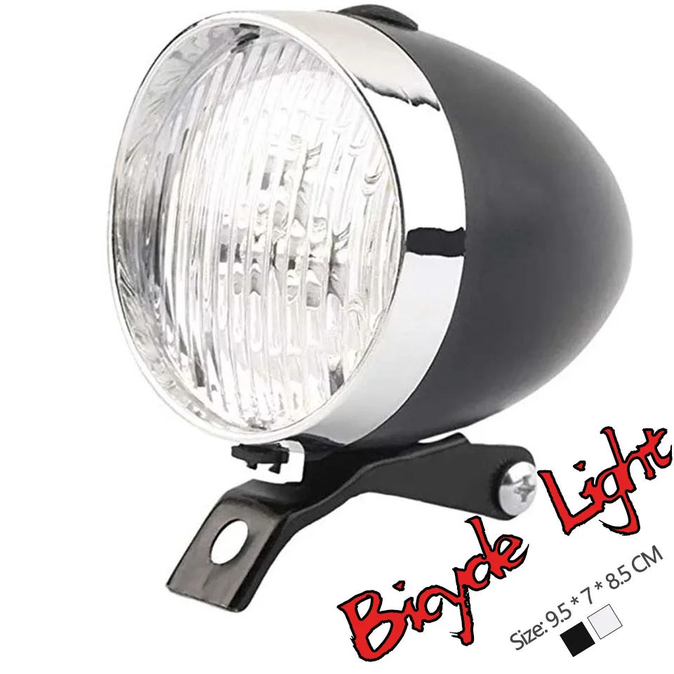 Retro Vintage Bicycle 3LED Front Light Headlight Safety Warning Night Light Bike Decoration Black Silver
Retro Vintage Bicycle 3LED Front Light Headlight Safety Warning Night Light Bike Decoration Black Silver
