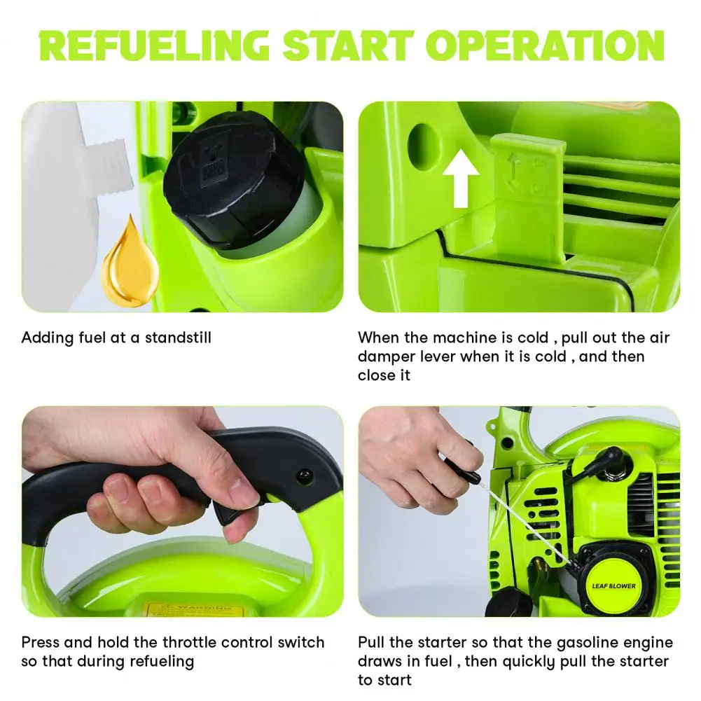 2-Stroke Handheld Leaf Blower Gas Powered Leaf Blower 26cc Handheld Gas Blower Powerful Clearing Tool For Lawn Yard Cleaning
2-Stroke Handheld Leaf Blower Gas Powered Leaf Blower 26cc Handheld Gas Blower Powerful Clearing Tool For Lawn Yard Cleaning