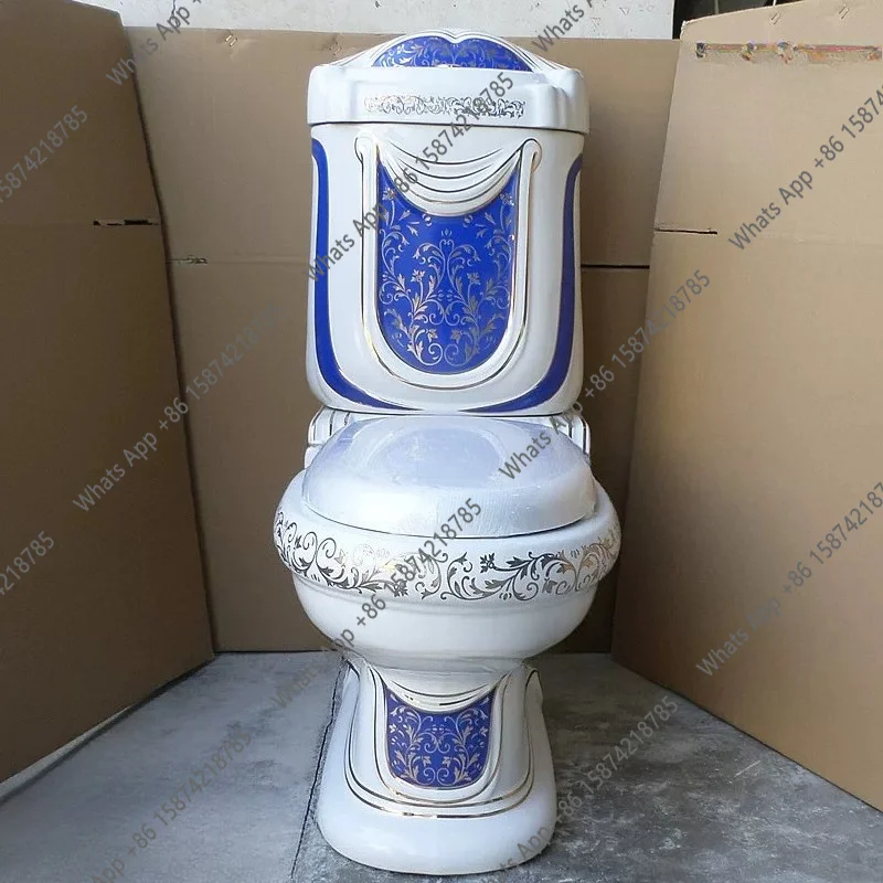 European relief toilet blue colored toilet colored gold toilet colored flower designer model Bathroom Furniture
European relief toilet blue colored toilet colored gold toilet colored flower designer model Bathroom Furniture
