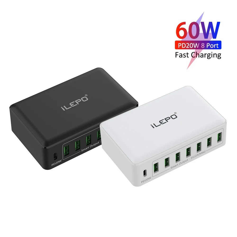 Зарядное устройство iLEPO 60 Вт с 8 портами USB Type-C, быстрая зарядка 3,0 PD, быстрая зарядка для iPhone15 14 13 12 Pro Max 11 Mini 8 Plus
Зарядное устройство iLEPO 60 Вт с 8 портами USB Type-C, быстрая зарядка 3,0 PD, быстрая зарядка для iPhone15 14 13 12 Pro Max 11 Mini 8 Plus