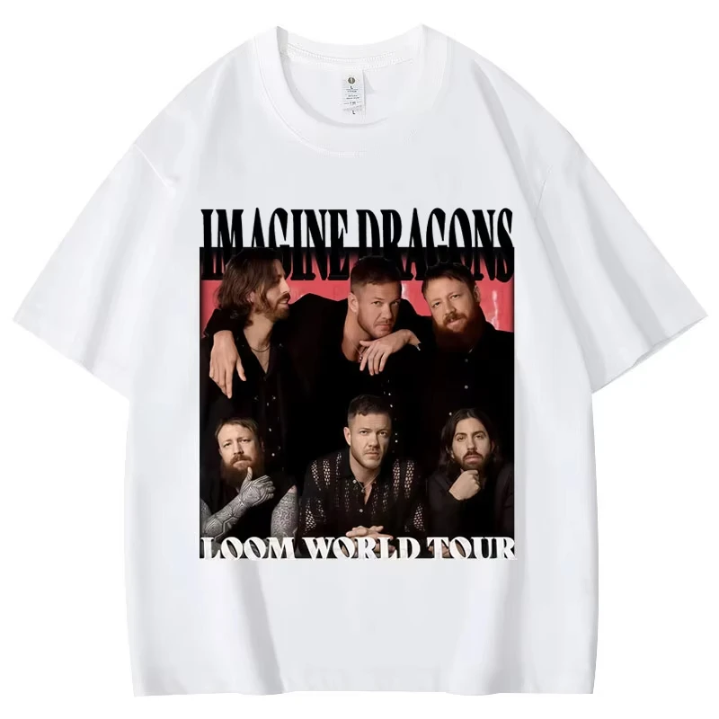 Imagine Dragons Loom World Tour 2025 T Shirt Men Women Fashion Rock Short Sleeve T-shirts Summer Casual Loose Cotton T Shirts
Imagine Dragons Loom World Tour 2025 T Shirt Men Women Fashion Rock Short Sleeve T-shirts Summer Casual Loose Cotton T Shirts