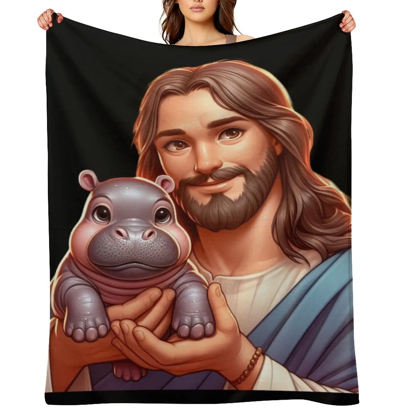 Jesus Carrying Moo Deng Throw Blanket For Decorative Sofa Thermals For Travel bed plaid Luxury St Blankets
Jesus Carrying Moo Deng Throw Blanket For Decorative Sofa Thermals For Travel bed plaid Luxury St Blankets