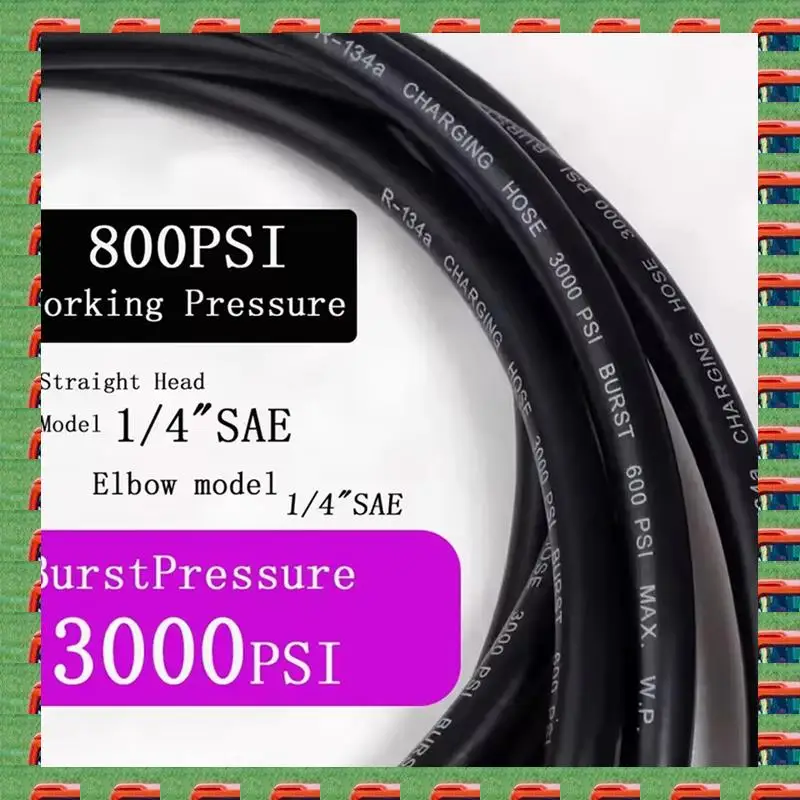 ABMO 1.8M 3 Set Black Anti-Explosion Refrigerant Tube For R12, R22, R134A, 404,502,HVAC Automotive Refrigerant Charging Kit
ABMO 1.8M 3 Set Black Anti-Explosion Refrigerant Tube For R12, R22, R134A, 404,502,HVAC Automotive Refrigerant Charging Kit
