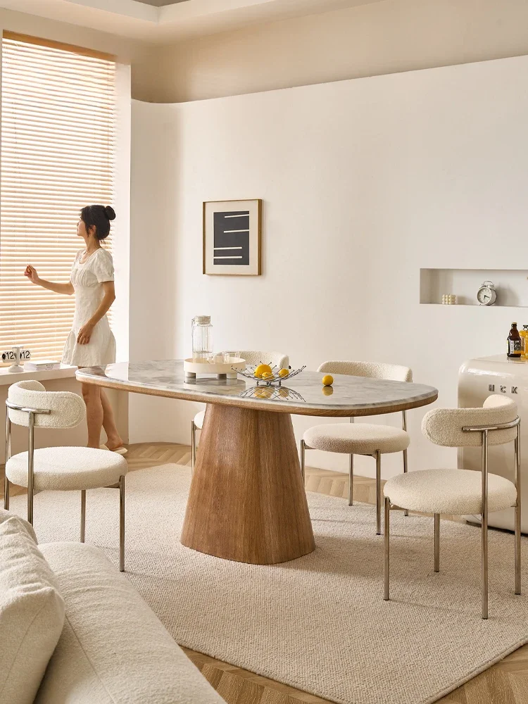 Long - lasting Solid wood marble dining table and chair Japanese Nordic household small oval log color Superior
Long - lasting Solid wood marble dining table and chair Japanese Nordic household small oval log color Superior