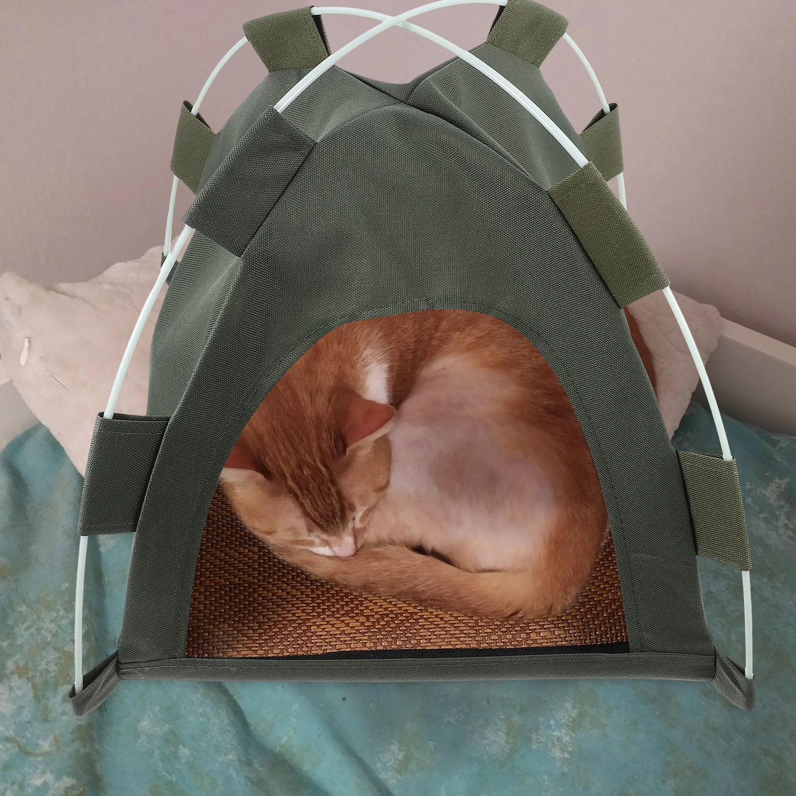 Pet Tent House Unique Tent Shape Fine Craftsmanship Cat Kitten Sleeping House for Play Rest Hide Activities Pet Sleeping Place
Pet Tent House Unique Tent Shape Fine Craftsmanship Cat Kitten Sleeping House for Play Rest Hide Activities Pet Sleeping Place