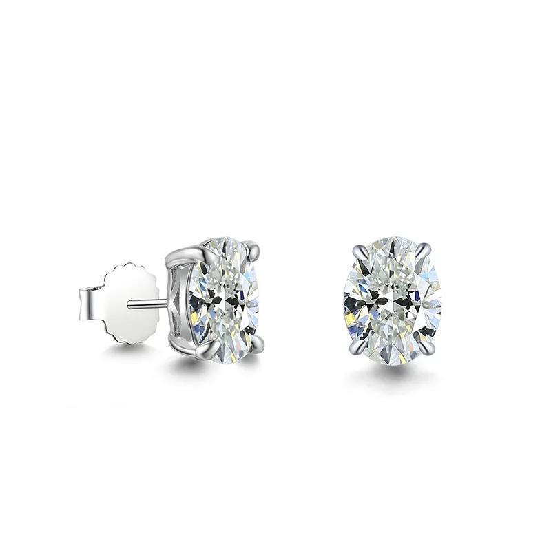 2 carat sterling silver mozzarella stud earrings, women's S925 oval, moissanite earrings 10K gold fashion
2 carat sterling silver mozzarella stud earrings, women's S925 oval, moissanite earrings 10K gold fashion