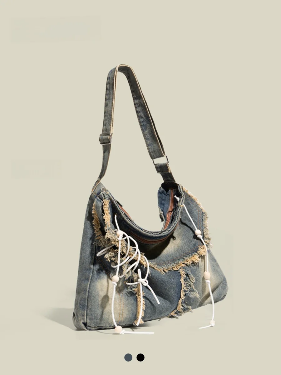 Retro Waed Denim Underarm Crossbody Bag for Women Large Capaci Commuter Single oulder Satchel Bag by Doutao
Retro Waed Denim Underarm Crossbody Bag for Women Large Capaci Commuter Single oulder Satchel Bag by Doutao