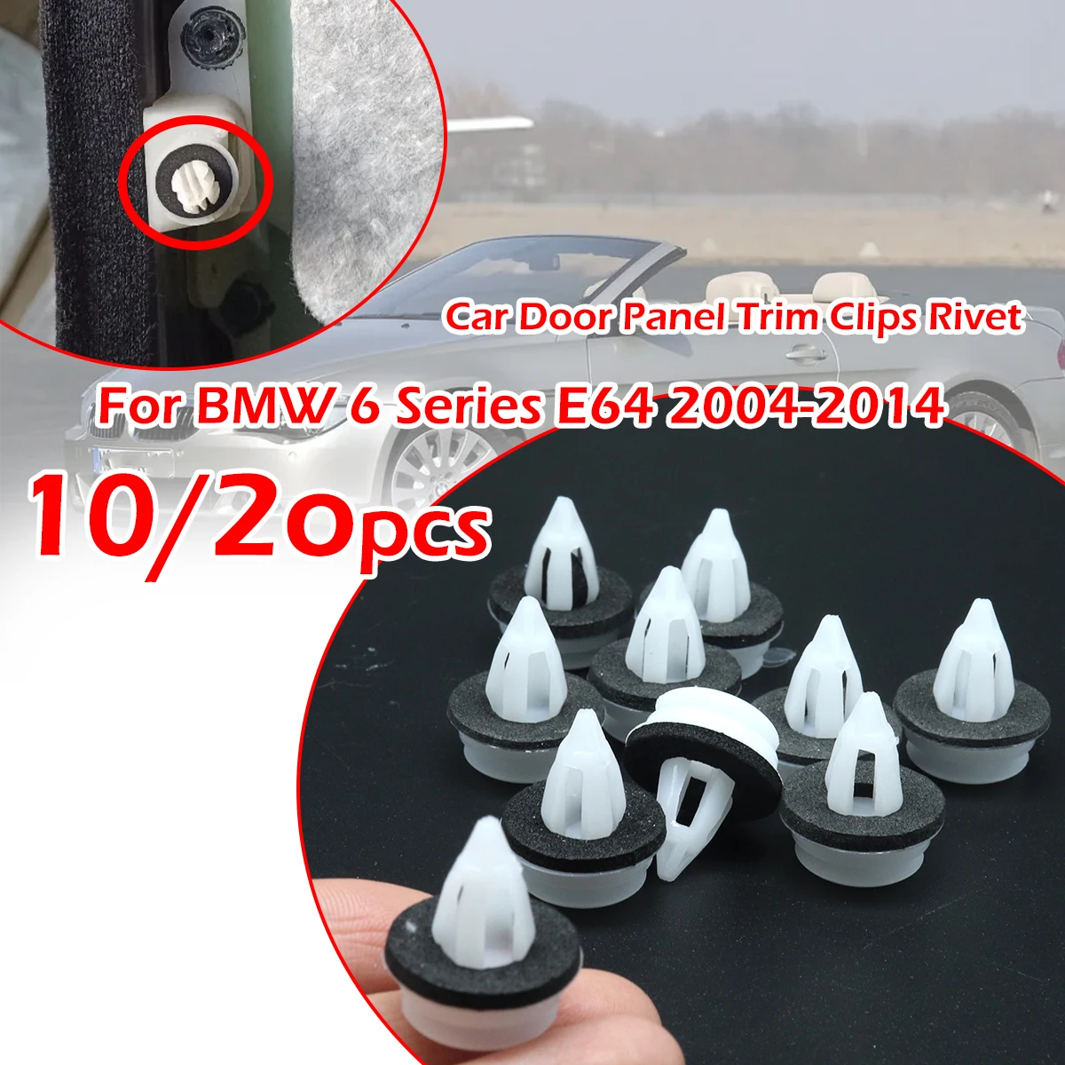 10/20Pc For BMW 6 Series E64 2004-2014 3 Series E46 F30 F31 F80 Car Door Cards Panel Fascia Trim Clips Rivets replacement part
10/20Pc For BMW 6 Series E64 2004-2014 3 Series E46 F30 F31 F80 Car Door Cards Panel Fascia Trim Clips Rivets replacement part