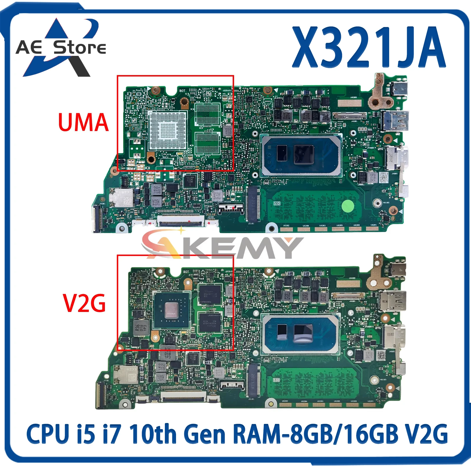 AE X321JA Mainboard For ASUS X321JP X321J X321JQ I321J S333J Laptop Motherboard with CPU i5 i7 10th Gen RAM-8GB/16GB V2G
AE X321JA Mainboard For ASUS X321JP X321J X321JQ I321J S333J Laptop Motherboard with CPU i5 i7 10th Gen RAM-8GB/16GB V2G