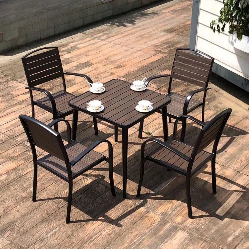Outdoor tables and chairs Courtyard Villa Garden Terrace Leisure Outdoor plastic wood chairs Outdoor waterproof and sunscreen Di
Outdoor tables and chairs Courtyard Villa Garden Terrace Leisure Outdoor plastic wood chairs Outdoor waterproof and sunscreen Di
