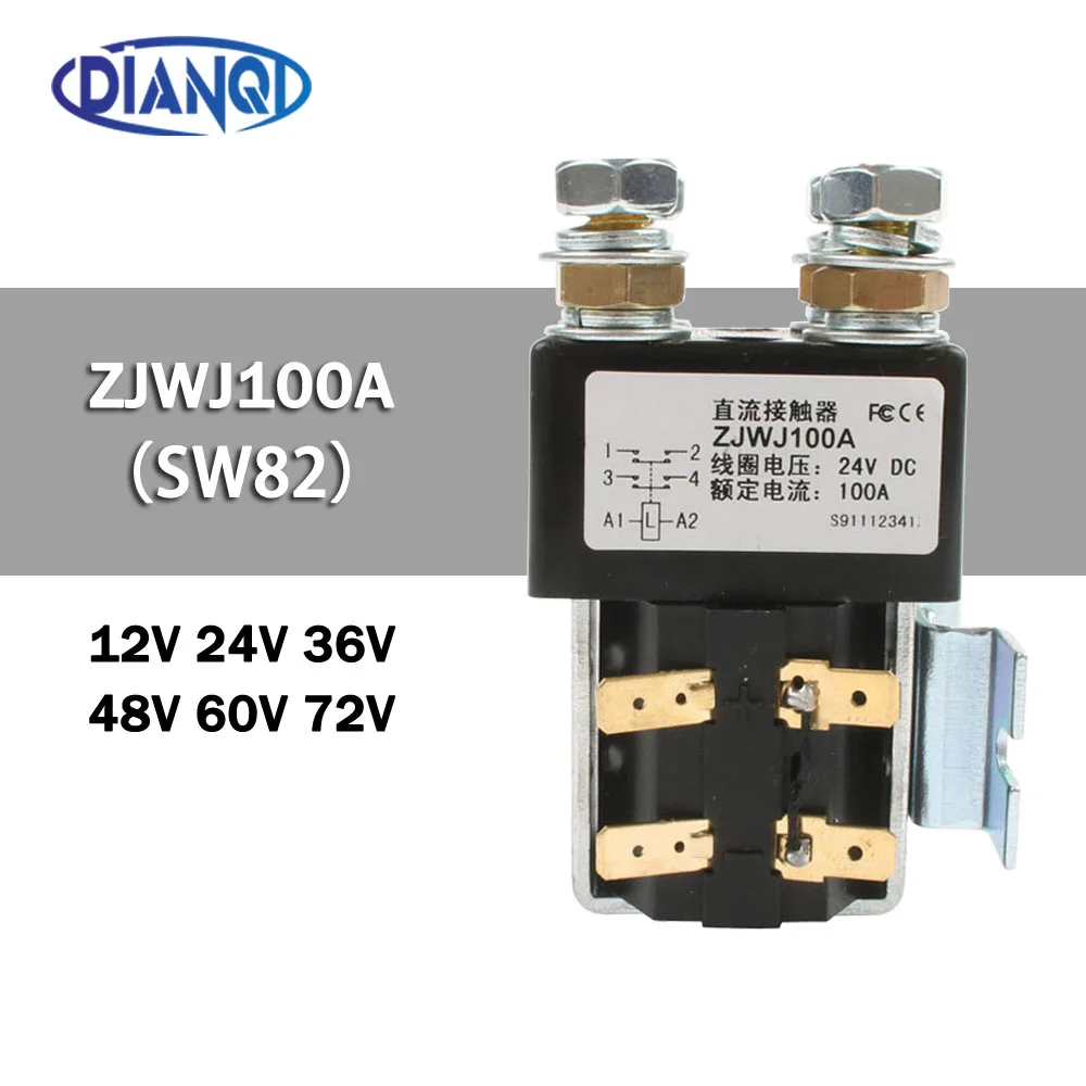 SW82 DC Contactor ZJWJ100A for forklift handling drawing wehicle car PUMP MOTOR 12V 24V 36V 48V 60V 72V
SW82 DC Contactor ZJWJ100A for forklift handling drawing wehicle car PUMP MOTOR 12V 24V 36V 48V 60V 72V