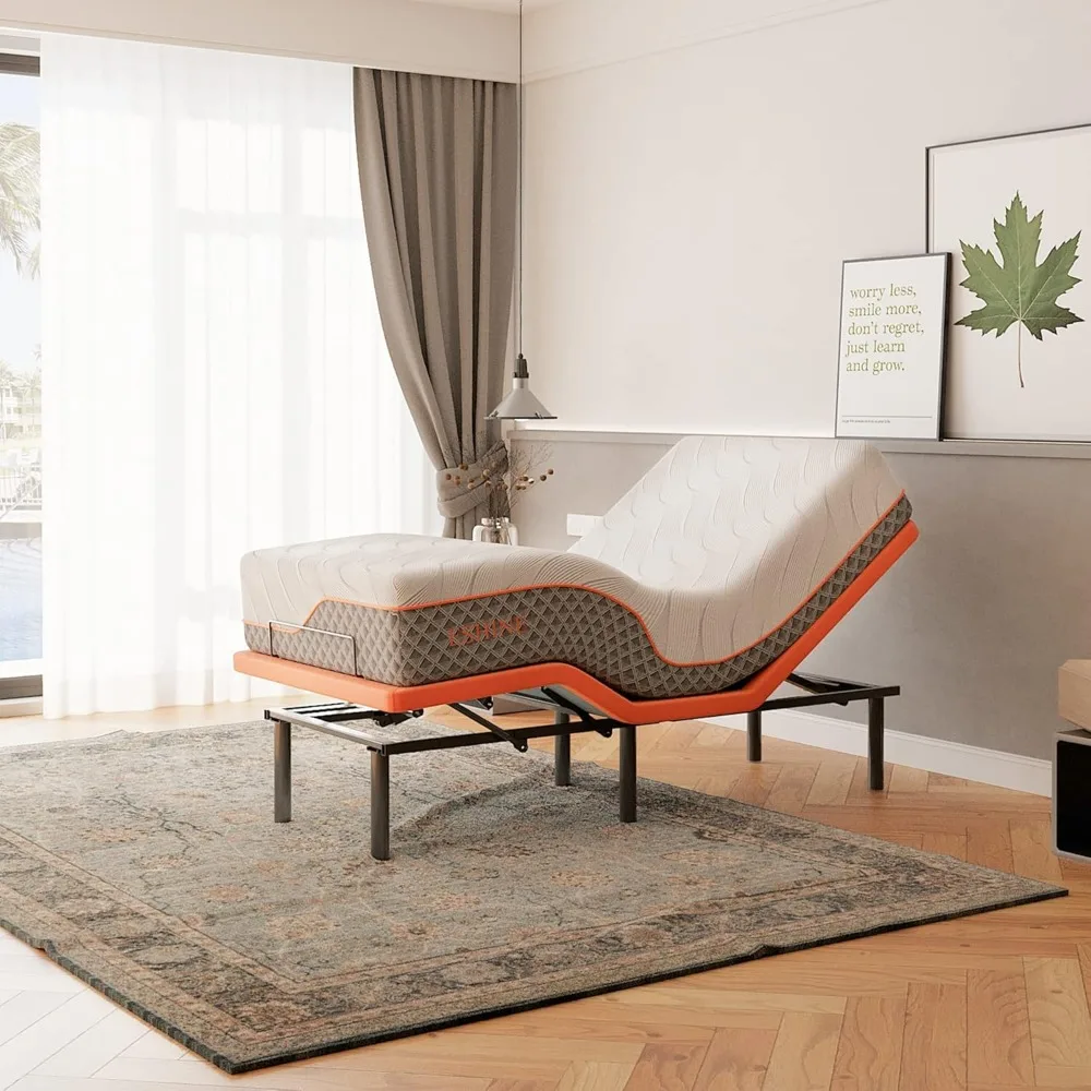 Adjustable Bed Frame + 12" Hybrid Mattress Twin XL - Luxury Gel Memory Foam with Massage, Wireless Remote, USB, Beds
Adjustable Bed Frame + 12" Hybrid Mattress Twin XL - Luxury Gel Memory Foam with Massage, Wireless Remote, USB, Beds