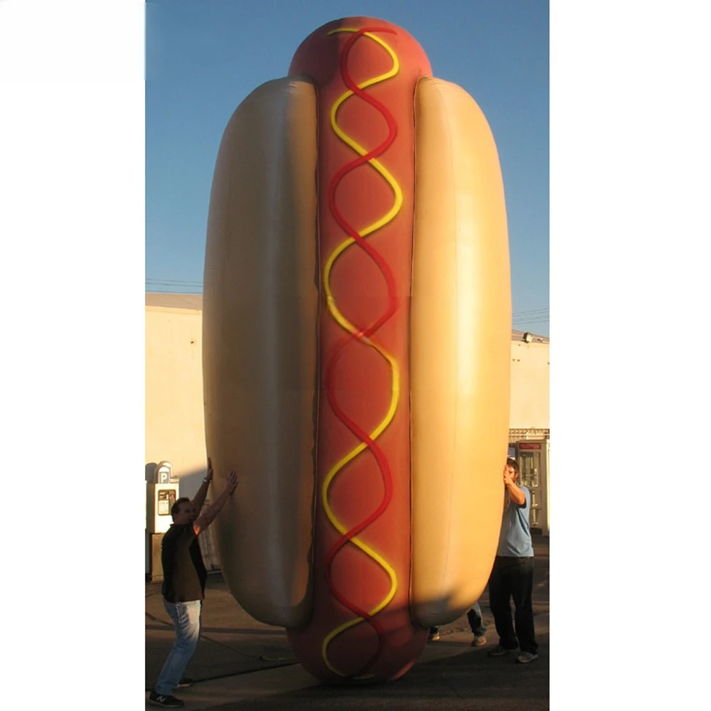 hot dog and sausage Giant inflatable cartoon mascot balloon with logo printing (fast food imitation for promotional use)
hot dog and sausage Giant inflatable cartoon mascot balloon with logo printing (fast food imitation for promotional use)