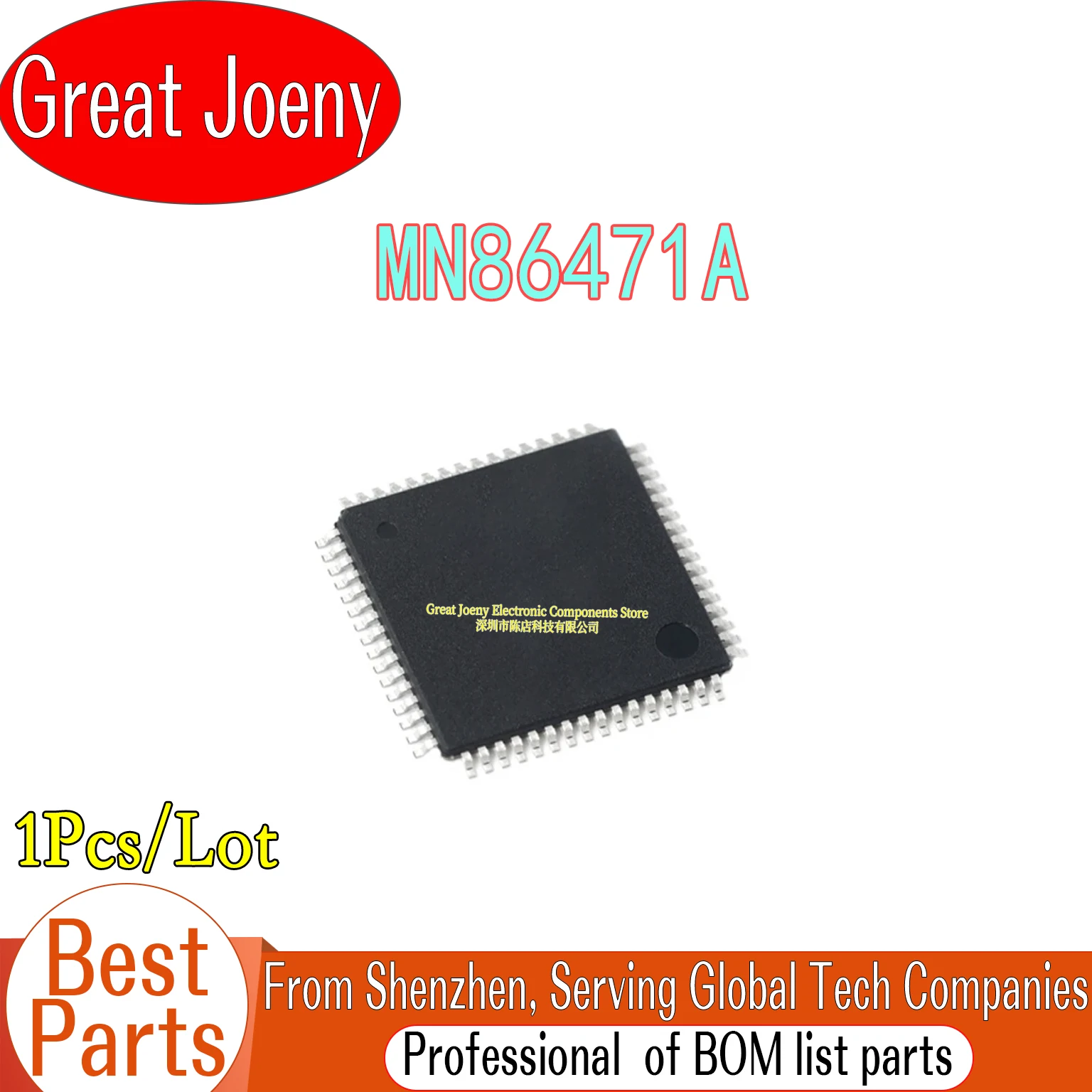(1piece) 100% New MN86471A QFP-64 Chipset
(1piece) 100% New MN86471A QFP-64 Chipset