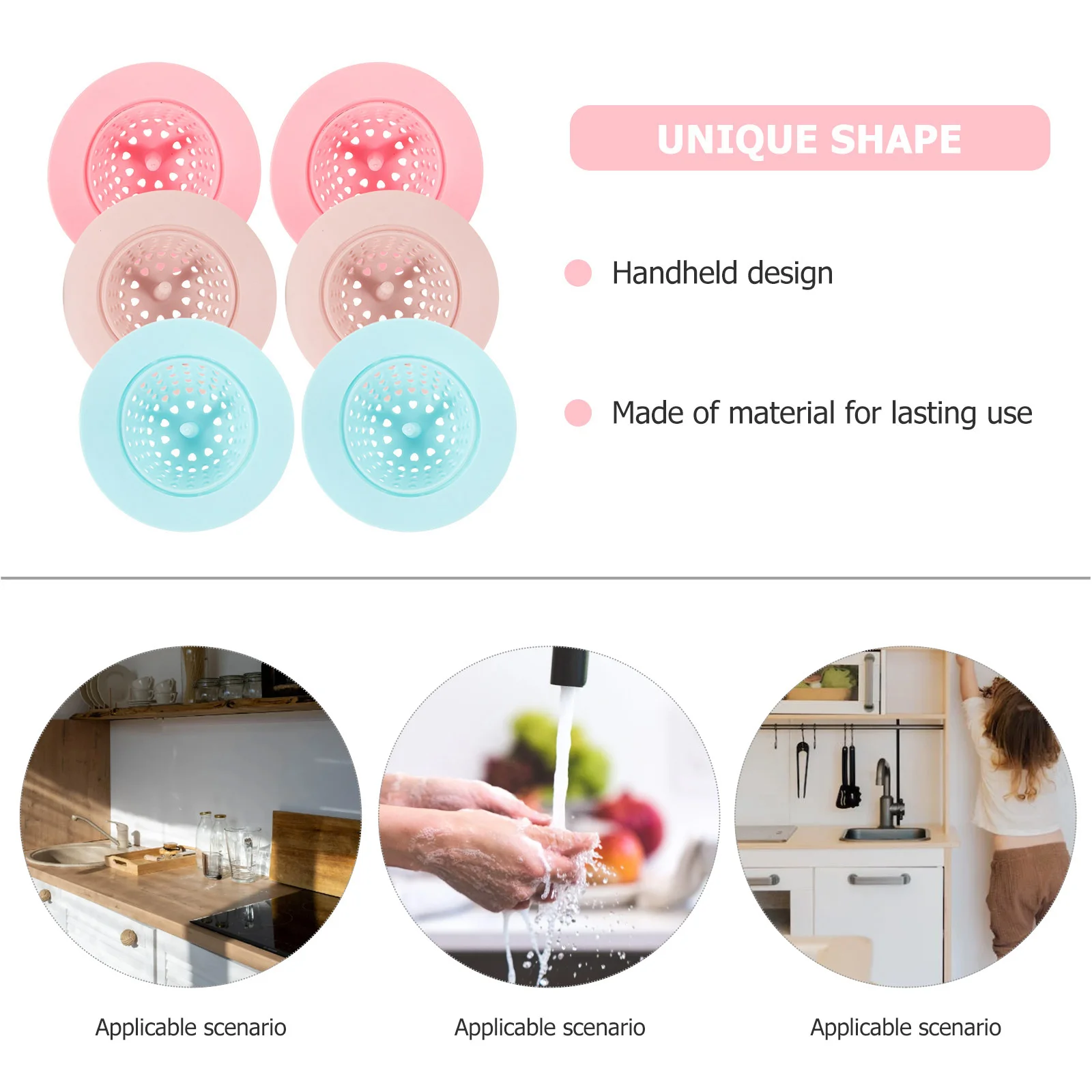 6Pcs Silicone Kitchen Bathroom Sink Strainer Filter Net Hair Stopper Floor Drain Garbage Catcher Filter Net Floor Drain 
6Pcs Silicone Kitchen Bathroom Sink Strainer Filter Net Hair Stopper Floor Drain Garbage Catcher Filter Net Floor Drain