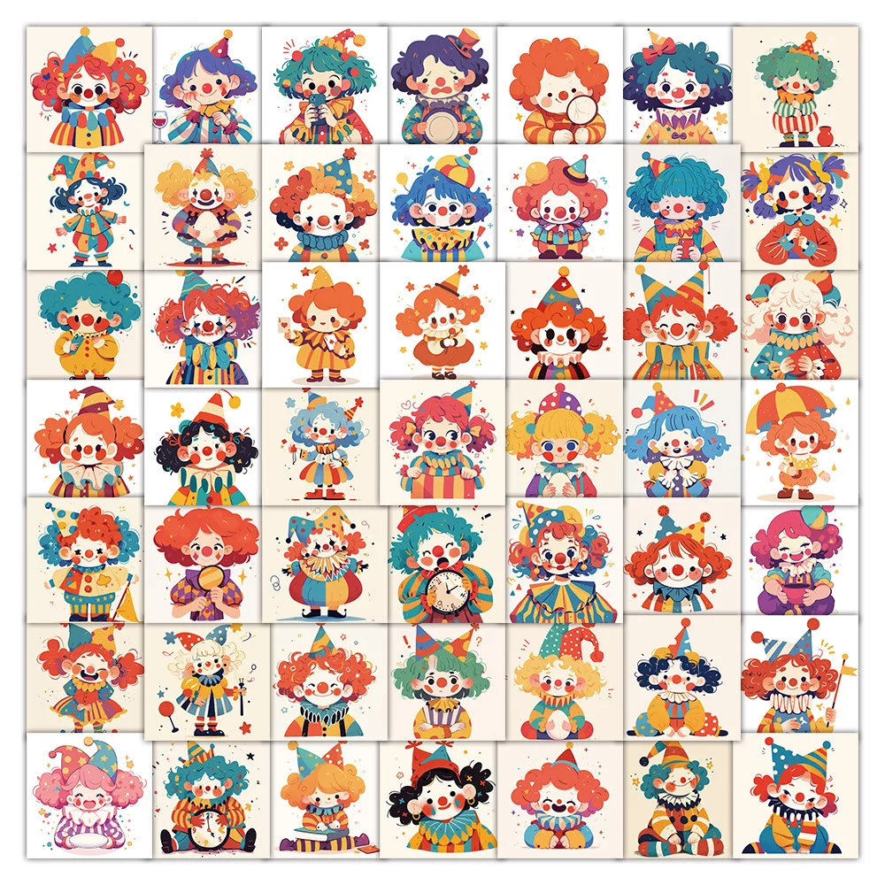 54PCS Funny Clown Circus Cartoon Avatar Graffiti Stickers Waterproof DIY Decorative Guitar Skateboard Desk Kids Toys Sticker
54PCS Funny Clown Circus Cartoon Avatar Graffiti Stickers Waterproof DIY Decorative Guitar Skateboard Desk Kids Toys Sticker