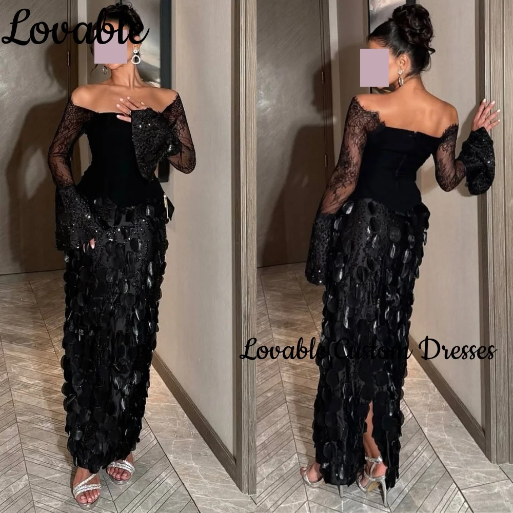 Women'S Evening Dresses Customize Black Column Off-The-Shoulder Floor-Length Formal Occasion Dresses Ruffle Zipper Up Long Sleev
Women'S Evening Dresses Customize Black Column Off-The-Shoulder Floor-Length Formal Occasion Dresses Ruffle Zipper Up Long Sleev