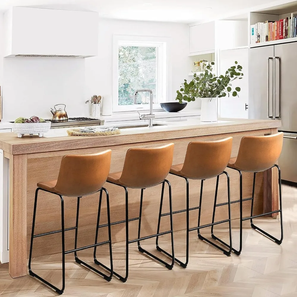 Waleaf 30 inch PU Faux Leather Counter Bar Height Stools Set of 4 with Back, Metal Legs Upholstered Modern Armless Stool
Waleaf 30 inch PU Faux Leather Counter Bar Height Stools Set of 4 with Back, Metal Legs Upholstered Modern Armless Stool
