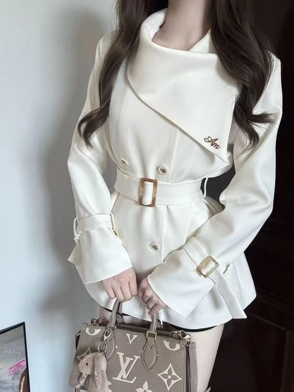 Ele шерстяное пальто средней длины, женское осенне-зимнее модное маленькое пальто с шарфом, женственное ветровое пальто
Ele шерстяное пальто средней длины, женское осенне-зимнее модное маленькое пальто с шарфом, женственное ветровое пальто