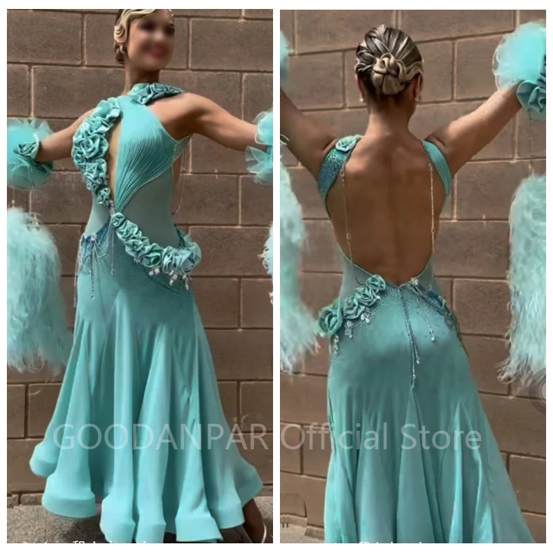 GOODANPAR New Standard Ballroom Dance Dress Women Girls Competition Costume Sleeveless Lycra Waltz Stage sleeveless
GOODANPAR New Standard Ballroom Dance Dress Women Girls Competition Costume Sleeveless Lycra Waltz Stage sleeveless