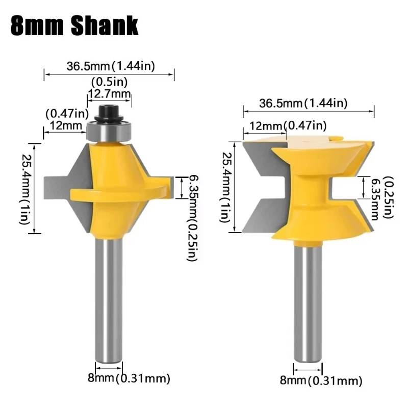 2PC/Set 1/2" 12.7MM 12MM 8MM Shank Milling Cutter Wood Carving Router Bit Set 120 Degree Woodworking Groove Chisel Cutter Tool
2PC/Set 1/2" 12.7MM 12MM 8MM Shank Milling Cutter Wood Carving Router Bit Set 120 Degree Woodworking Groove Chisel Cutter Tool