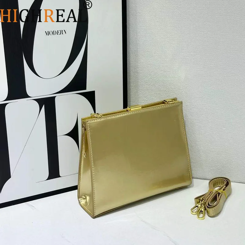 Metallic Buckle Crossbody Bag Fashion Frame Women's Bag NEW Patent Leather Shoulder Bags Small Clip Bag Female Handbags Purses
Metallic Buckle Crossbody Bag Fashion Frame Women's Bag NEW Patent Leather Shoulder Bags Small Clip Bag Female Handbags Purses