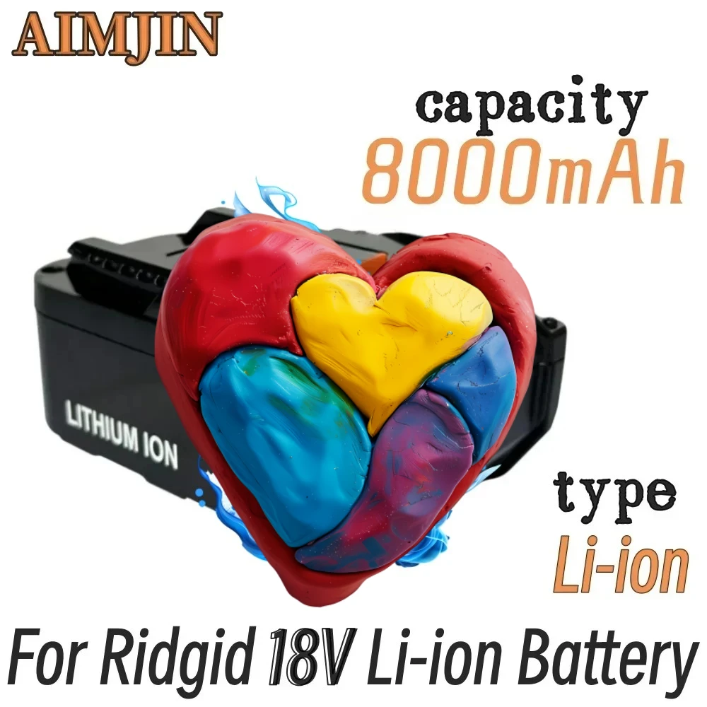 For AEG 18V Battery 8.0AH Lithium-Ion Battery For RIDGID R840087 R840085 L1815R L1850R L1830R R840083 Series Cordless Power Tool
For AEG 18V Battery 8.0AH Lithium-Ion Battery For RIDGID R840087 R840085 L1815R L1850R L1830R R840083 Series Cordless Power Tool