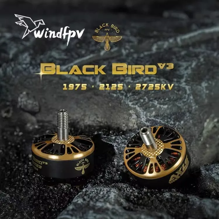 Black Bird 2125KV 4~6S V3 5-inch 44.7153.7148A Brushless motor For Flower Flying Racing FPV Drone from Breakwind AXISFLYING
Black Bird 2125KV 4~6S V3 5-inch 44.7153.7148A Brushless motor For Flower Flying Racing FPV Drone from Breakwind AXISFLYING