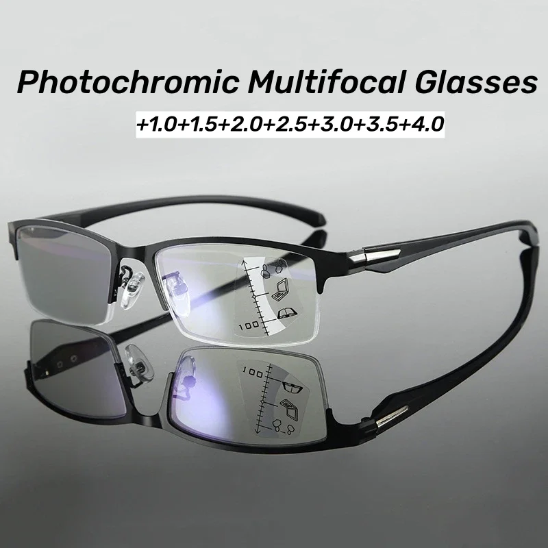 Men Vintage Photochromic Reading Glasses Women Unisex Anti-blue Progressive Multifocal Glasses Fashion Near and Far Eyeglasses
Men Vintage Photochromic Reading Glasses Women Unisex Anti-blue Progressive Multifocal Glasses Fashion Near and Far Eyeglasses