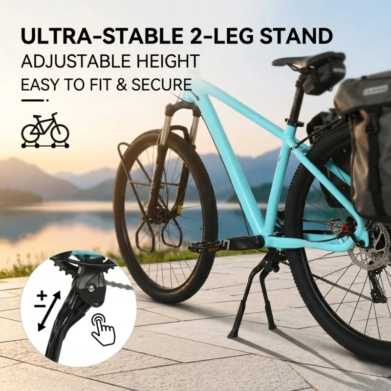 U Fit 24-29 Inch Heavy Adjustable Bicycle Kickstand Double Leg Bike Center Mount Stand Stable Parking Rack MTB Road bike Part
U Fit 24-29 Inch Heavy Adjustable Bicycle Kickstand Double Leg Bike Center Mount Stand Stable Parking Rack MTB Road bike Part