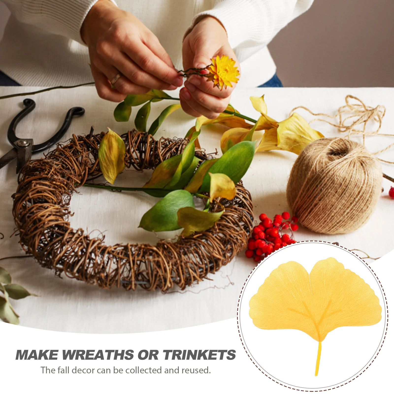 100pcs Artificial Ginkgo Leaves Simulation Fall Leaves For Party Wedding Home Decor Thanksgiving Faux Leaf Table Scatter Diy
100pcs Artificial Ginkgo Leaves Simulation Fall Leaves For Party Wedding Home Decor Thanksgiving Faux Leaf Table Scatter Diy