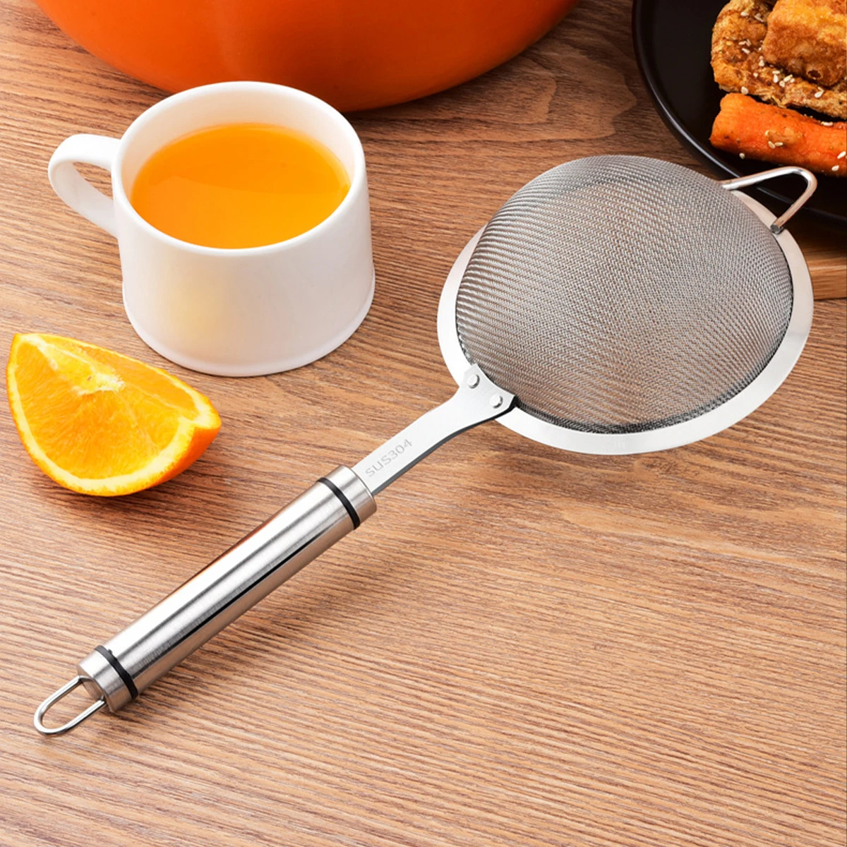 Fine Mesh 304 Stainless Steel Strainer Sieve Juice Egg Filter Colanders Coffee Tea Vegtables Filtering Food Kitchen Accessories
Fine Mesh 304 Stainless Steel Strainer Sieve Juice Egg Filter Colanders Coffee Tea Vegtables Filtering Food Kitchen Accessories