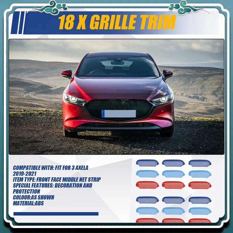 Premium Car Front Face Middle Net Bright Sequins Modified Decoration Protection Strip Three Colors For Mazda 3 Axela 2019-2021
Premium Car Front Face Middle Net Bright Sequins Modified Decoration Protection Strip Three Colors For Mazda 3 Axela 2019-2021