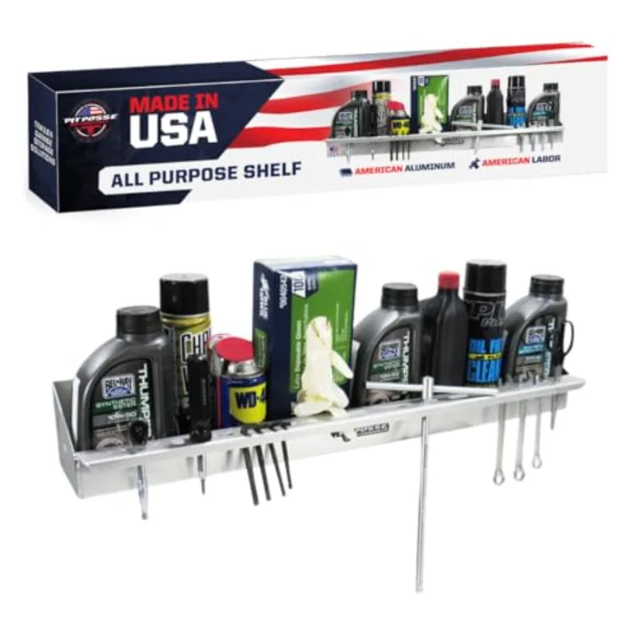 456 All Purpose Shelf Rack Holder Caddy - Tools Aerosol Spray Cans Oils Cleaners-Made in USA-Garage Enclosed Race Trailer Autom
456 All Purpose Shelf Rack Holder Caddy - Tools Aerosol Spray Cans Oils Cleaners-Made in USA-Garage Enclosed Race Trailer Autom