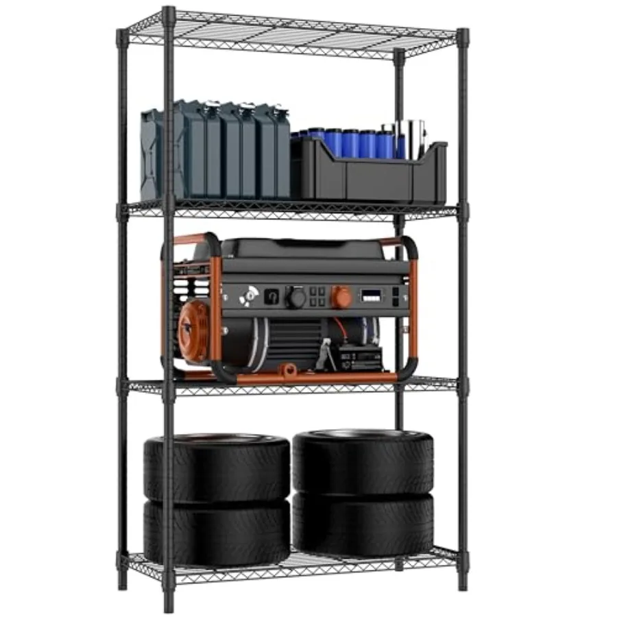1000 lbs 4 Tier Shelf Metal Storage Shelves Shelving Wire Rack Heavy Duty Closet Organizers for Garage Kitchen Bathroom Laundry
1000 lbs 4 Tier Shelf Metal Storage Shelves Shelving Wire Rack Heavy Duty Closet Organizers for Garage Kitchen Bathroom Laundry