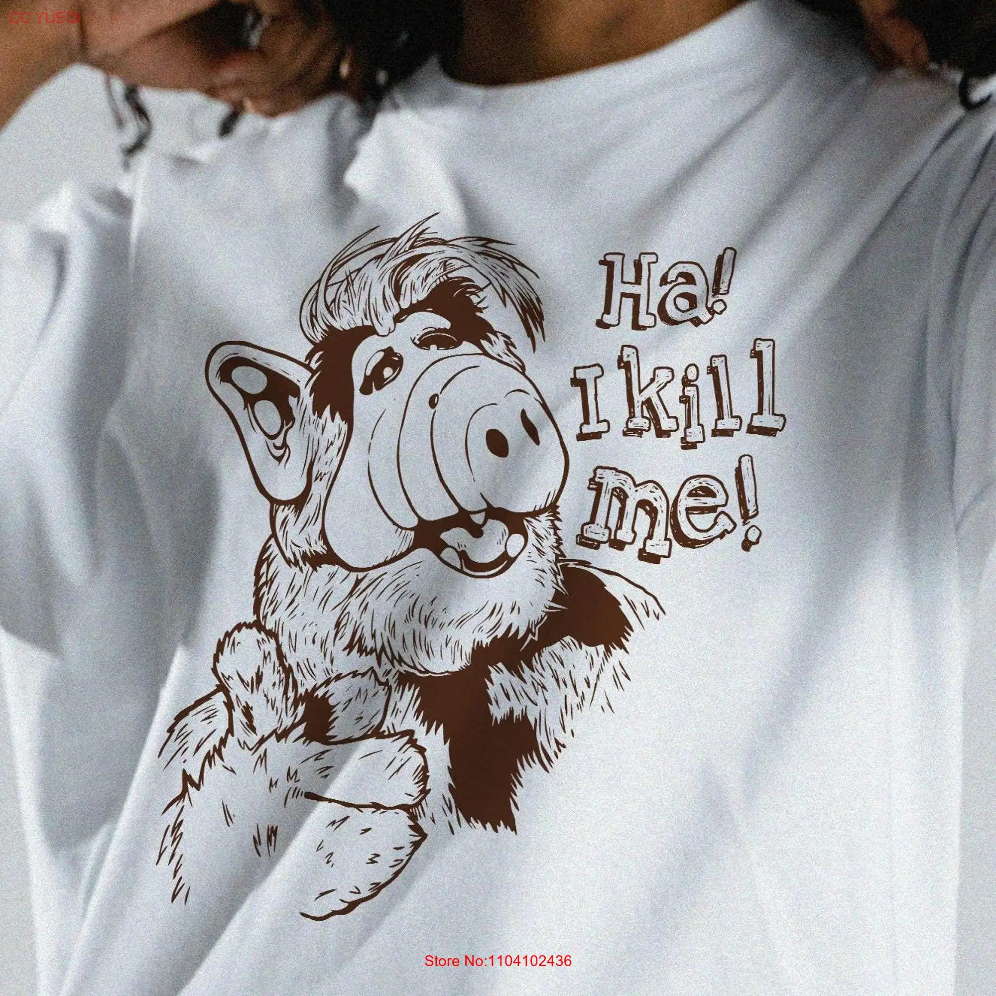 Ностальгическая футболка Ha I Kill Me Alf, телевизионная винтажная ретро-футболка с изображением ситамы 80-х инопланетянина НЛО влюбленных фанана, забавный подарок
Ностальгическая футболка Ha I Kill Me Alf, телевизионная винтажная ретро-футболка с изображением ситамы 80-х инопланетянина НЛО влюбленных фанана, забавный подарок