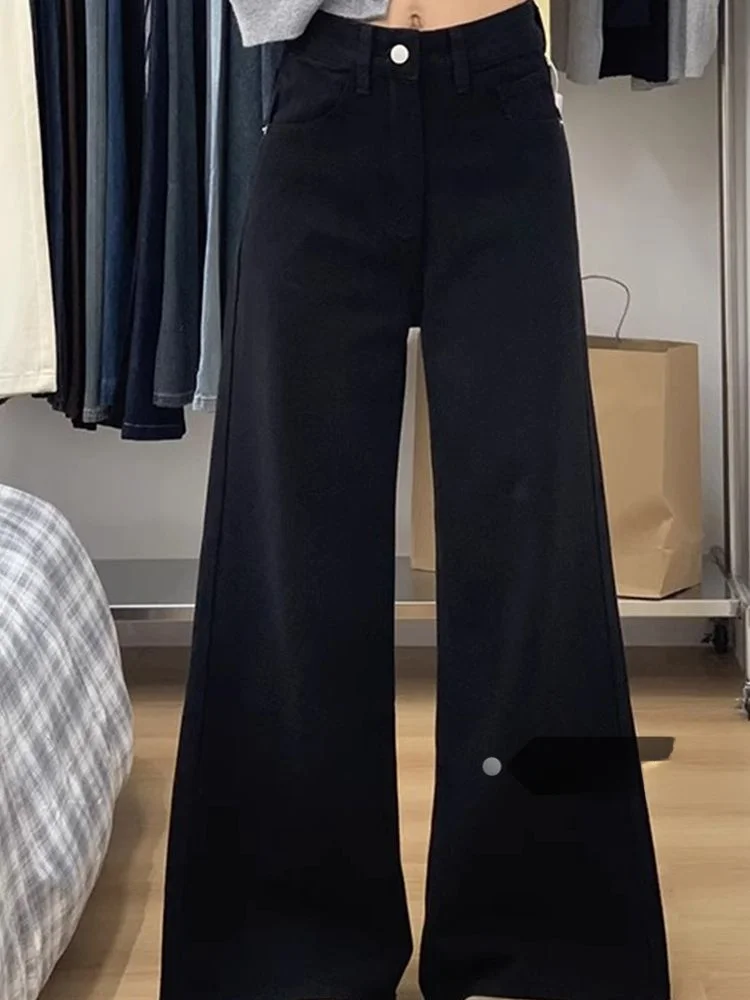 High Waist Wide Leg Black Denim Jeans Women's Summer New Vintage Loose Fit Floor Length Trousers Shape Memory Stretch Jeans
High Waist Wide Leg Black Denim Jeans Women's Summer New Vintage Loose Fit Floor Length Trousers Shape Memory Stretch Jeans