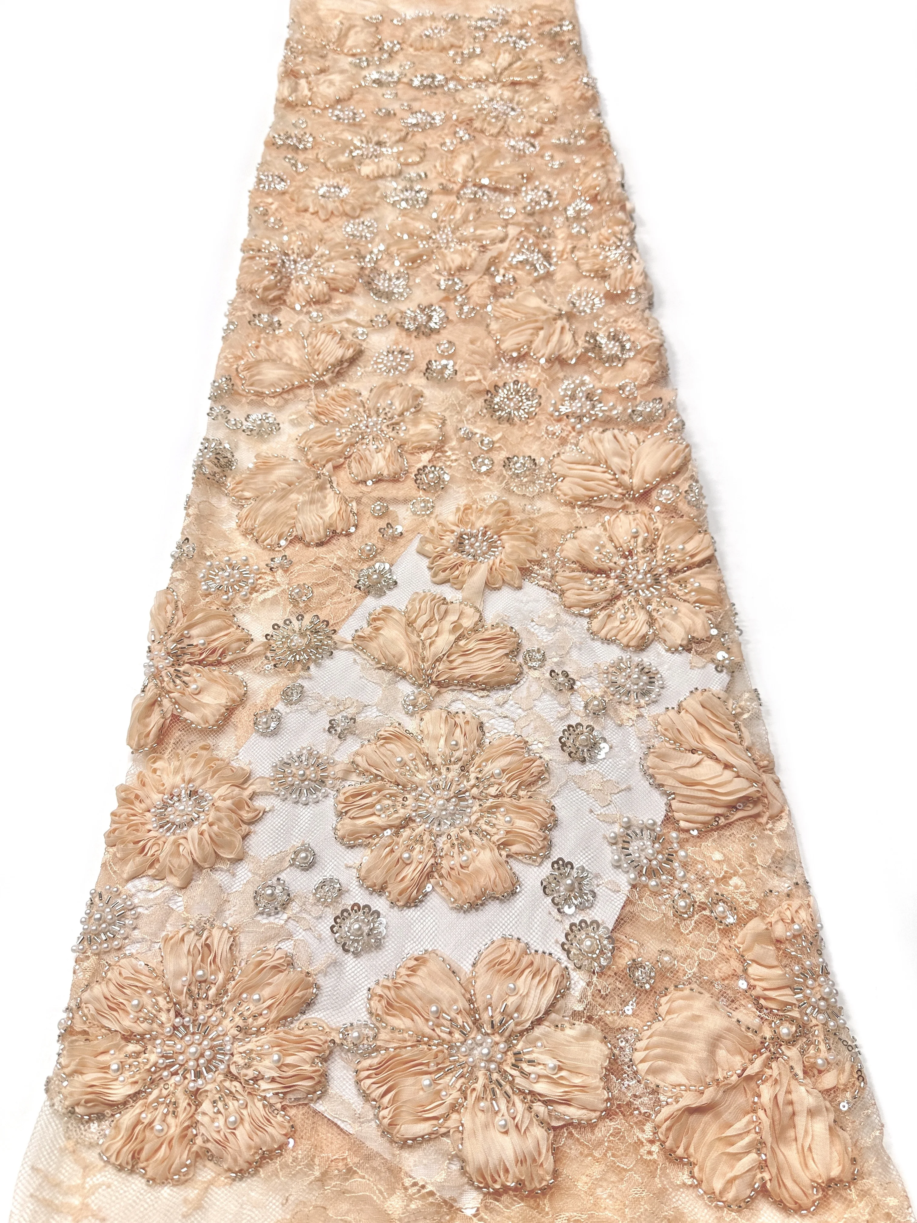 Mccarthy African Lace Fabric 2026 French 3D Flower Orange Sequins Embroidery Beads Tulle 5 Yards High Quality for Party Dress
Mccarthy African Lace Fabric 2026 French 3D Flower Orange Sequins Embroidery Beads Tulle 5 Yards High Quality for Party Dress