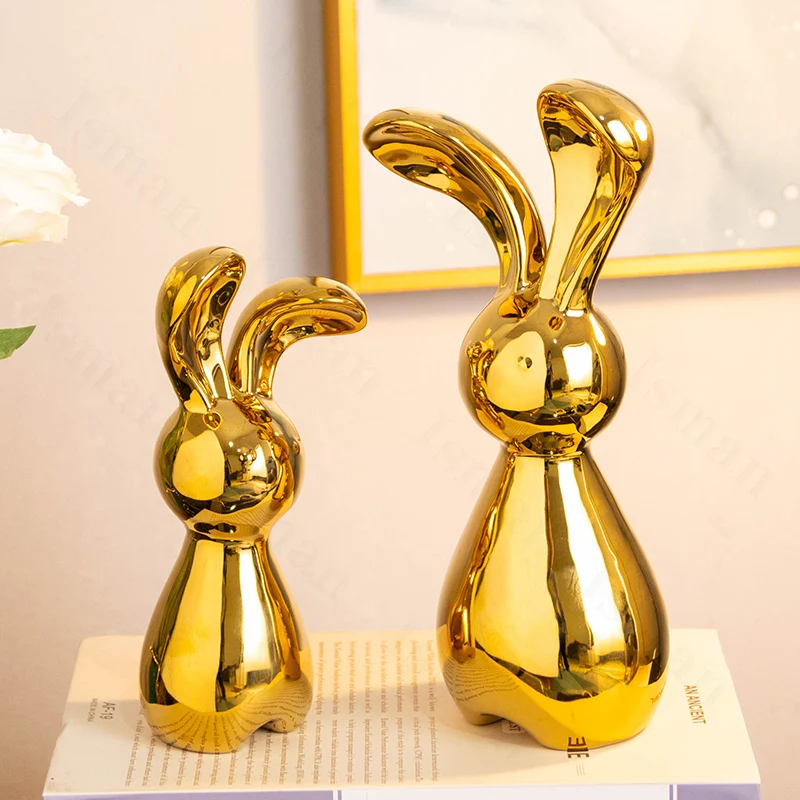 Nordic Golden Ceramic Rabbit Ornament Set Modern Decor Living Room Desktop Animal Sculpture Crafts Home Decoration Accessories
Nordic Golden Ceramic Rabbit Ornament Set Modern Decor Living Room Desktop Animal Sculpture Crafts Home Decoration Accessories