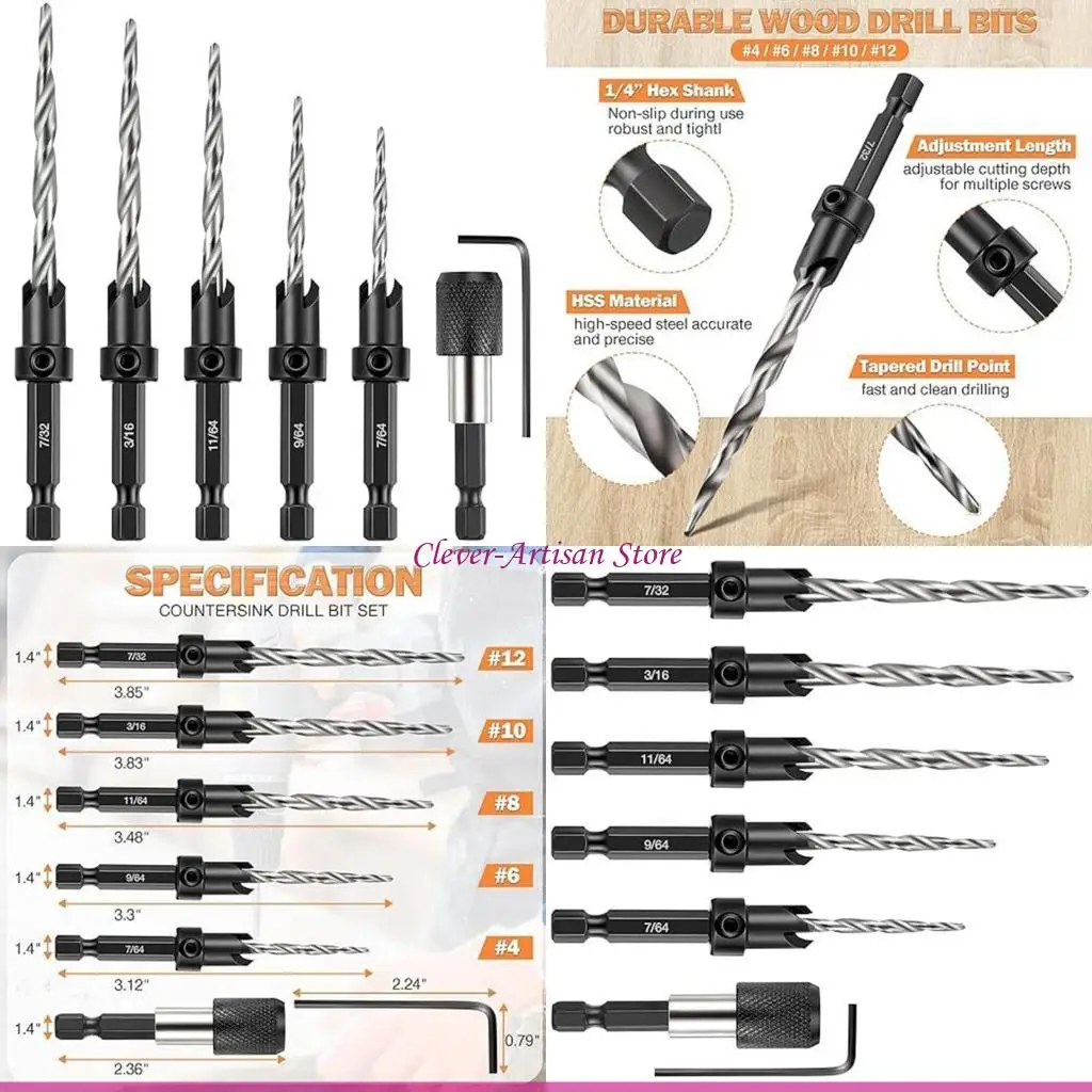 E06B Коническое сверло Зенковка Пилотное отверстие для деревообработки Пилотное отверстие для фрезы с цековкой
E06B Коническое сверло Зенковка Пилотное отверстие для деревообработки Пилотное отверстие для фрезы с цековкой