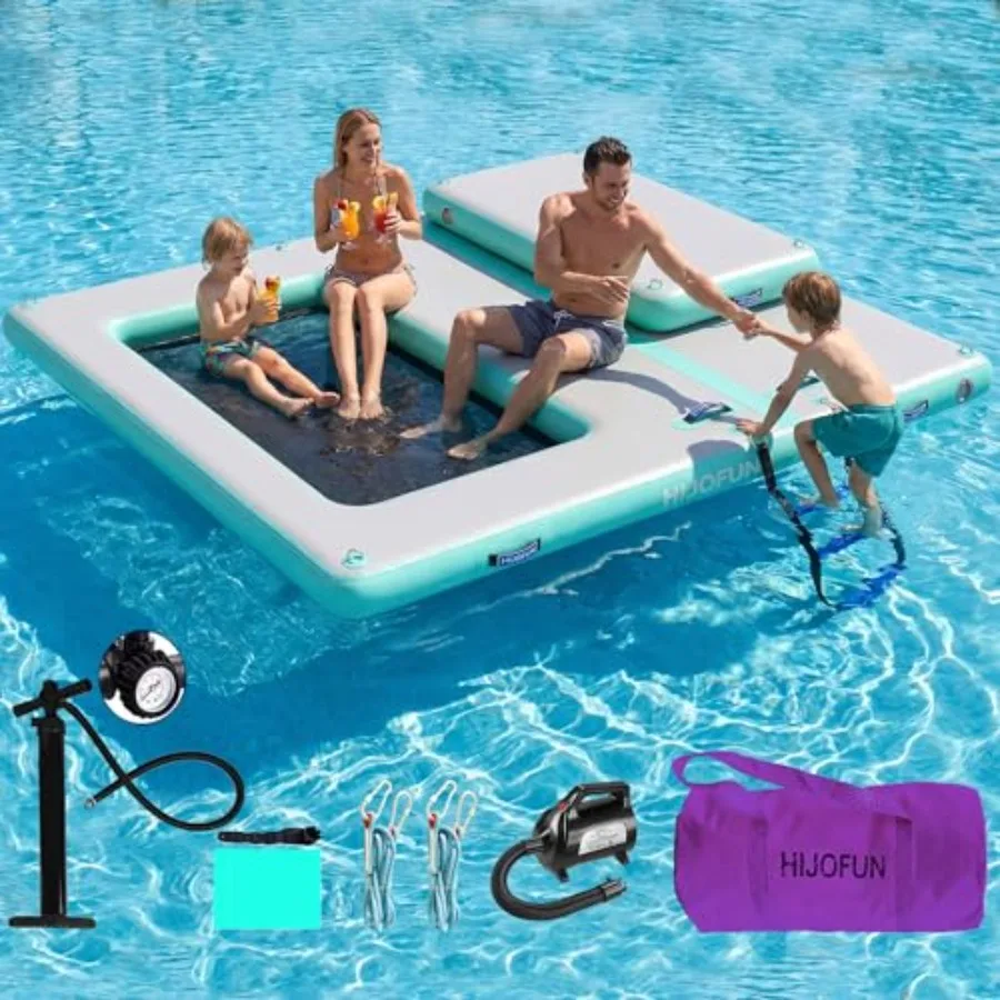Inflatable Floating Dock Mat for lake, beach, pool use; PVC material; blue; 6-inch thickness, non-slip surface, stable platform
Inflatable Floating Dock Mat for lake, beach, pool use; PVC material; blue; 6-inch thickness, non-slip surface, stable platform
