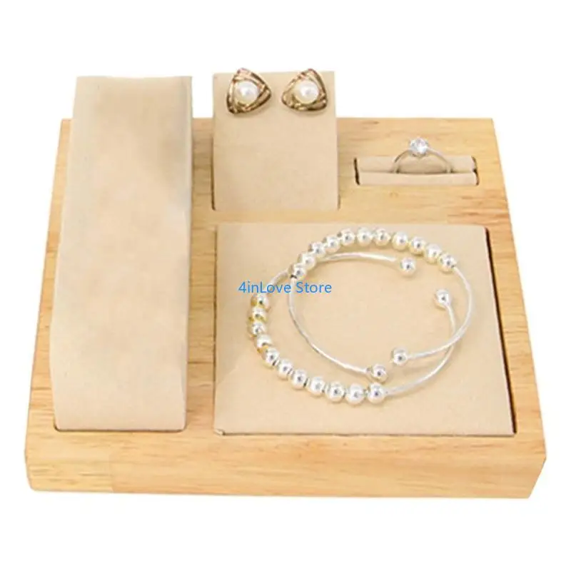 T4MD Wooden Jewelry Jewellery Showcases Tray Stylish Display Tray with Soft Touch Finish Accessory Storage Rack
T4MD Wooden Jewelry Jewellery Showcases Tray Stylish Display Tray with Soft Touch Finish Accessory Storage Rack