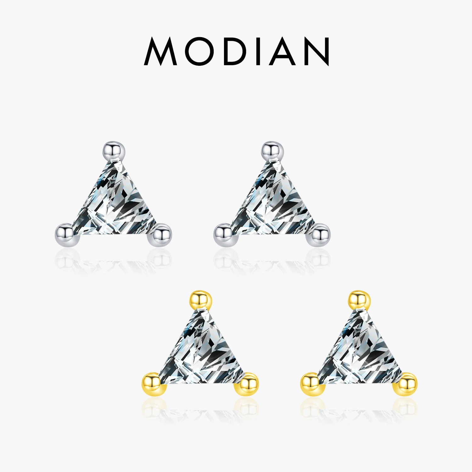 MODIAN Delicate CZ Earrings 925 Sterling Silver Tiny Cute Triangle Stud Earrings For Women Wedding Engagement Statement Jewelry
MODIAN Delicate CZ Earrings 925 Sterling Silver Tiny Cute Triangle Stud Earrings For Women Wedding Engagement Statement Jewelry