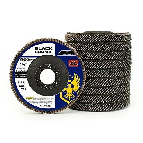 High Density Zirconia Flap Discs, 4.5" x 7/8", 36 Grit - 10 Pack for Grinding and Polishing
High Density Zirconia Flap Discs, 4.5" x 7/8", 36 Grit - 10 Pack for Grinding and Polishing