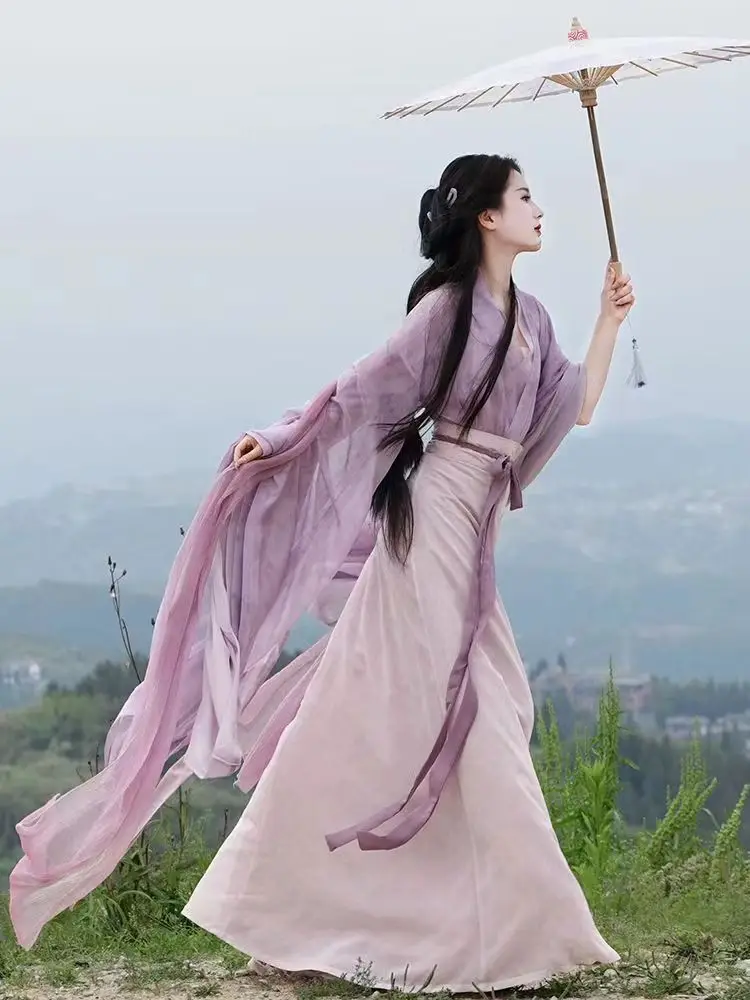 Purple Hanfu Dress Women Ancient Chinese Hanfu Cosplay Costume Fairy Princess Style Hanfu Suit Wei Jin Ancient Stage Performance
Purple Hanfu Dress Women Ancient Chinese Hanfu Cosplay Costume Fairy Princess Style Hanfu Suit Wei Jin Ancient Stage Performance