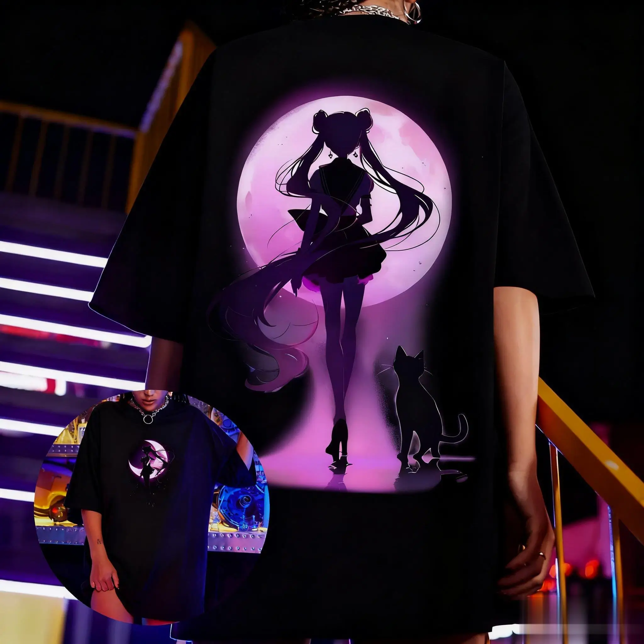 2026 Summer Sailor Moon Retro Cosplay T-shirt Men's Oversize Casual Cotton Printed Short-sleeved Unisex Children's Sports Shirt
2026 Summer Sailor Moon Retro Cosplay T-shirt Men's Oversize Casual Cotton Printed Short-sleeved Unisex Children's Sports Shirt