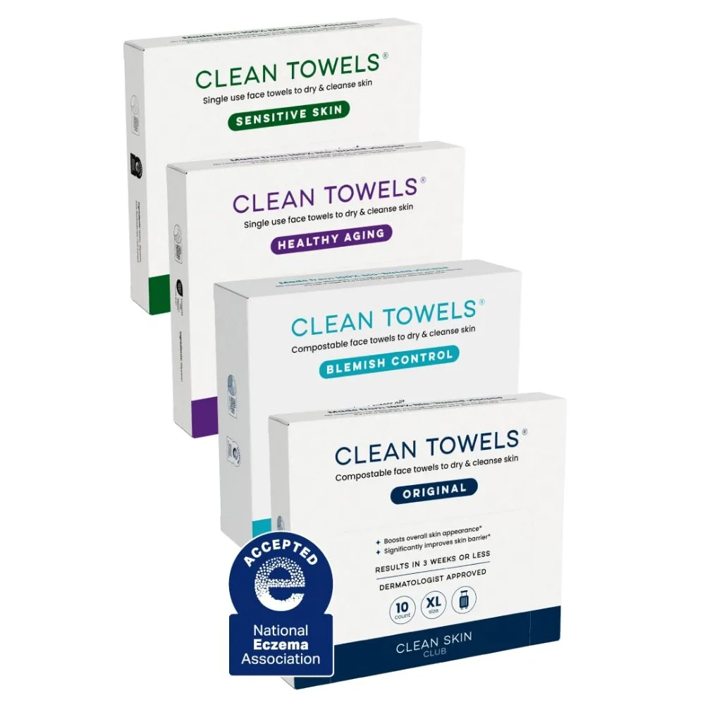 XL Variety 4-Pack Travel Disposable Face Towels Original Sensitive Blemish Control Healthy Aging 40 Total
XL Variety 4-Pack Travel Disposable Face Towels Original Sensitive Blemish Control Healthy Aging 40 Total