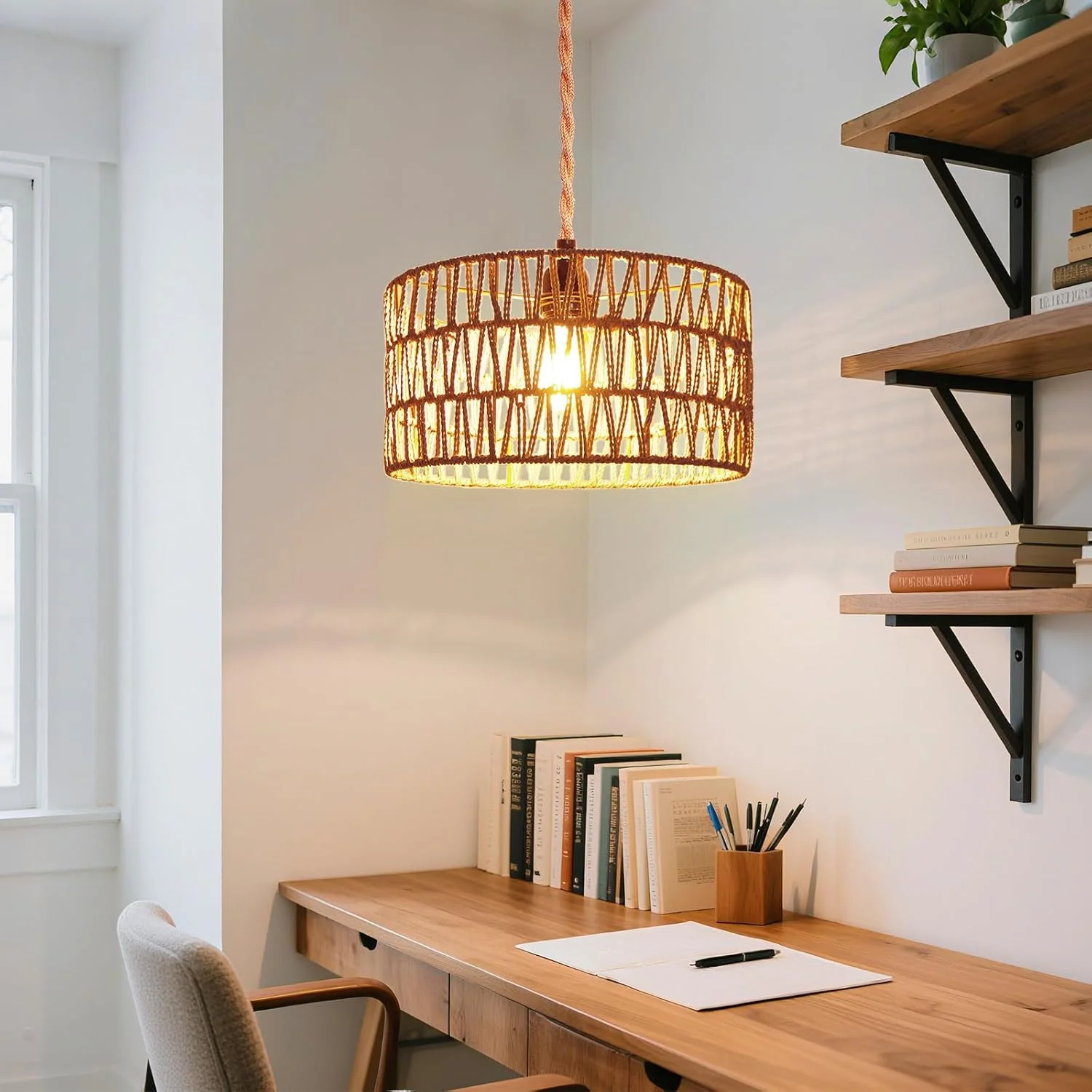 LINCCW Hemp Rope Pendant Light Countryside Dining Room, Bedroom, Living Room, E27 Ball Bubble Handmade Pendant Lamp
LINCCW Hemp Rope Pendant Light Countryside Dining Room, Bedroom, Living Room, E27 Ball Bubble Handmade Pendant Lamp