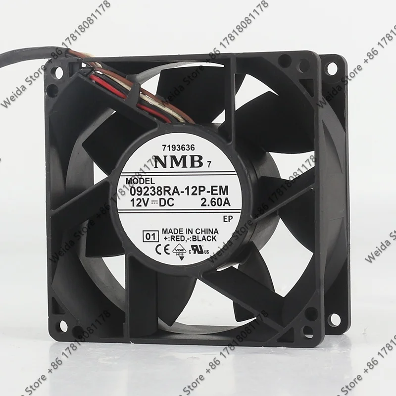 Original NMB 09238RA-12P-EM 5V 24V 48V DC12V 2.60A 4-wire 9038 90X90X38MM 9CM Cooling Fan
Original NMB 09238RA-12P-EM 5V 24V 48V DC12V 2.60A 4-wire 9038 90X90X38MM 9CM Cooling Fan
