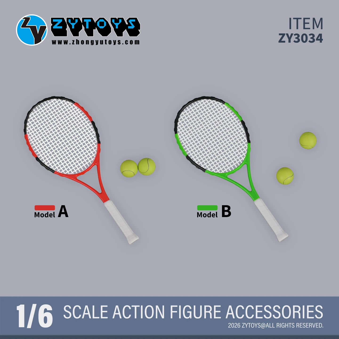 ZYTOYS 1/6 Scale Tennis Racket Set with Balls ZY3034 for 12" Action Figure Soldier Doll Model Sport Accessory In Stock
ZYTOYS 1/6 Scale Tennis Racket Set with Balls ZY3034 for 12" Action Figure Soldier Doll Model Sport Accessory In Stock